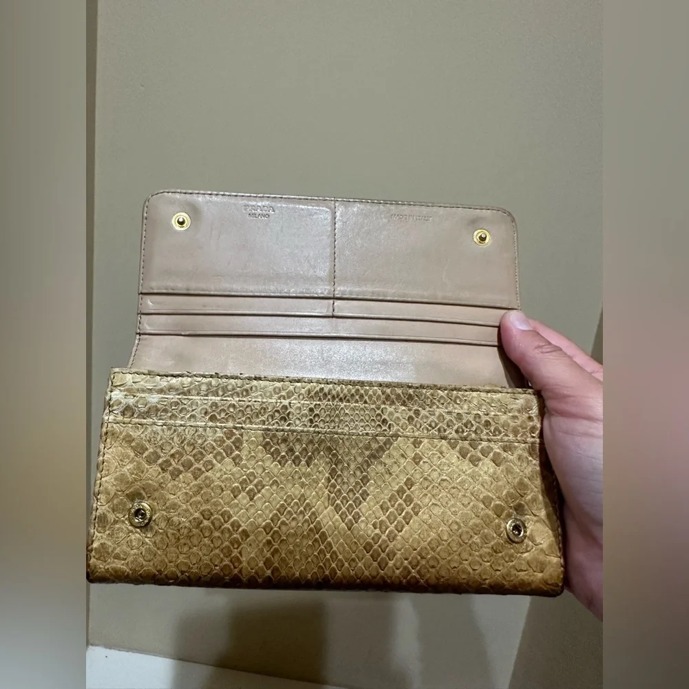 Prada Gold Python Long Wallet - Picture 9 of 15